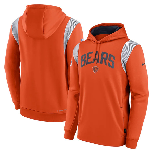 Men's Chicago Bears Orange Sideline Stack Performance Pullover Hoodie,We sell and wholesale Men's Chicago Bears Orange Sideline Stack Performance Pullover Hoodie on line form chian!
